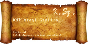 Kőszegi Szelina névjegykártya